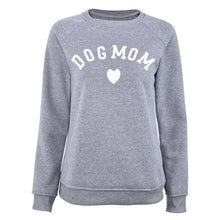 Load image into Gallery viewer, Dog Mom Women's Plus Velvet Fashionable Long Sleeve Casual Sweatshirt Printing Heart-shaped Print Kawaii Sweatshirt Clothing