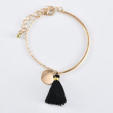 Load image into Gallery viewer, Egyptian Design Gold Ingrain Black Tassel 3 Piece Set