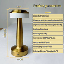 Load image into Gallery viewer, LED Retro Rechargeable Metal Desk Lamp
