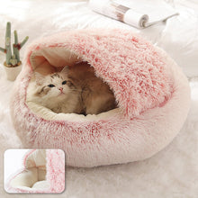 Load image into Gallery viewer, Round Plush Cat Bed House
