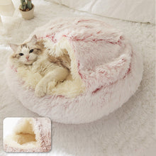 Load image into Gallery viewer, Round Plush Cat Bed House
