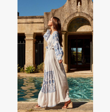 Load image into Gallery viewer, Self tie Boho dress V-neck
