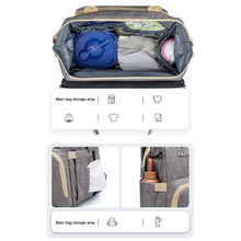 Load image into Gallery viewer, Multi functional Baby Diaper Bag Bed
