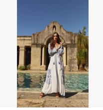 Load image into Gallery viewer, Self tie Boho dress V-neck
