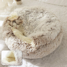 Load image into Gallery viewer, Round Plush Cat Bed House
