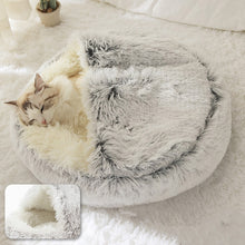 Load image into Gallery viewer, Round Plush Cat Bed House
