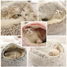 Load image into Gallery viewer, Round Plush Cat Bed House
