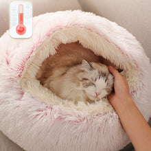 Load image into Gallery viewer, Round Plush Cat Bed House
