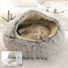 Load image into Gallery viewer, Round Plush Cat Bed House
