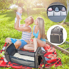 Load image into Gallery viewer, Multi functional Baby Diaper Bag Bed
