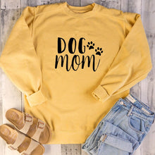Load image into Gallery viewer, Dog Mom Women&#39;s Plus Velvet Fashionable Long Sleeve Casual Sweatshirt Printing Dog Lover Sweatshirt Clothing
